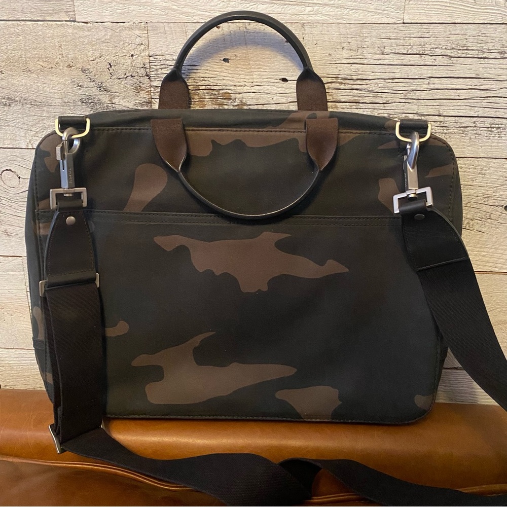 BNWOT Jack Spade Camo Waxwear Brief Laptop Shoulder bag